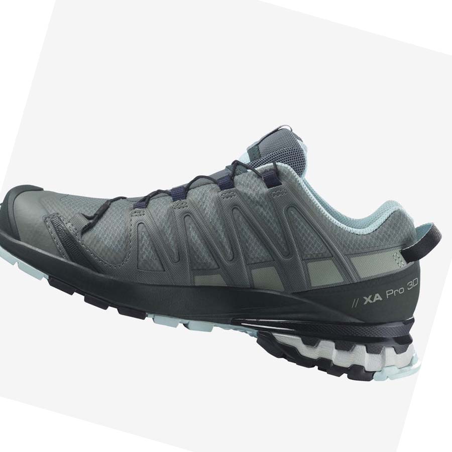 Salomon WoXA PRO 3D v8 GORE-TEX Túracipő Női Zöld | HU 2797FDN